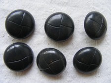 ca 2,5 cm 6 Stück Knopf Sammlung Set alt Knöpfe Mantel Jacke groß schwarz grau