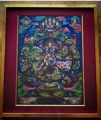 Thangka dhyani buddhas - buddhas, buddha