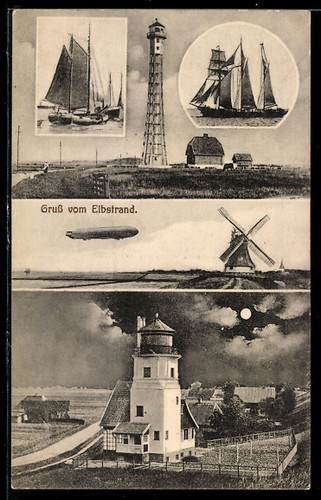 Ansichtskarte zeppelin über - ansichtskarte,