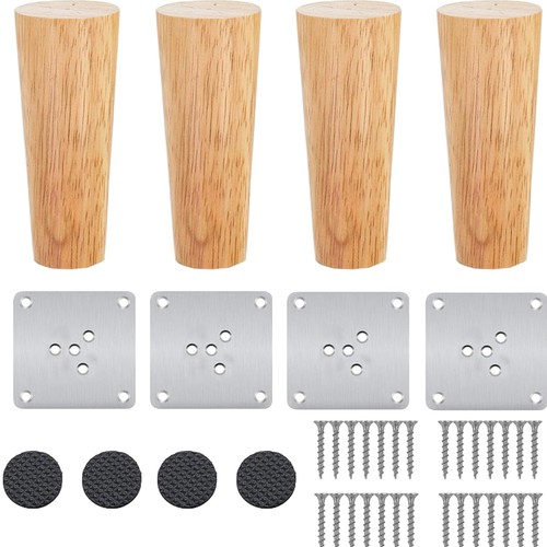 Holz tischbeine eiche 8cm - 8cm, 4er