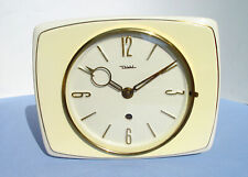 DIEHL Küchenuhr Keramik in gelb Wanduhr, Handaufzug Schlüssel vintage 60er Jahre