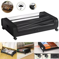 Unterbettkommode mit Rollen Faltbare Unterbett Aufbewahrungsbox mitKlarer Deckel