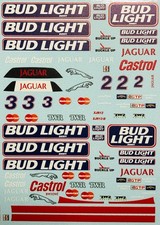 Decal TwR Jaguar XJR12 Bud Light, IMSA 1991-93, Different Versions,  1:43