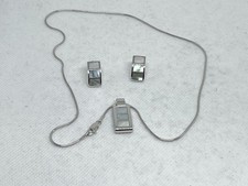 Halskette mit 2 Ohrringen Perlmutt 925 Silber