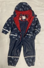 Jungen Matschhose + Jacke ungefüttert Regenkleidung Gr. 92/98