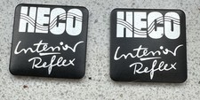 2 x Heco Interior Reflex Zeichen Embleme Schilder aus Alu  32mm x 32mm