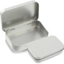 Metall Boxen Blechdose Silber Mini Aufbewahrungsbox Organizer für Haushalt Sc...