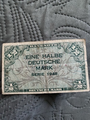 Banknote 1948 halbe deutsche - banknote,