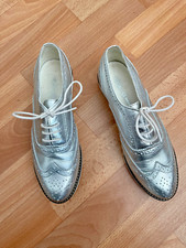 Leder-Halbschuh * Damen- Slipper* Sneaker Gr. 39 in silber* von COX