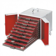 Münzkoffer aus Aluminium