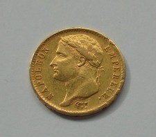20 Francs Napoleon Bonaparte Empereur Kaiser 1808 "Republique Francaise" Gold