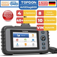 TOPDON AD600 Profi KFZ OBD2 Diagnosegerät Scanner 4 System 8 Funktion Android DE