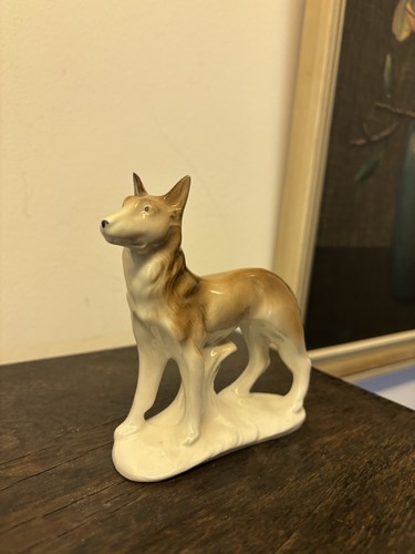 Schäferhund porzellanfigur - schäferhund,