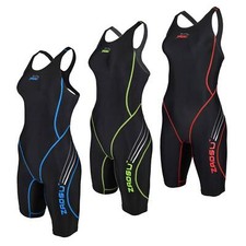 ZAOSU Wettkampf-Schwimmanzug Z-Black - knielanger Badeanzug Damen schwarz -