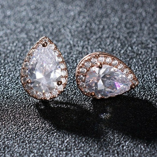18k rose vergoldet solitaire - vergoldet,