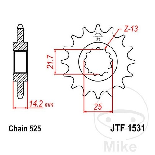 Ritzel für kawasaki - für,