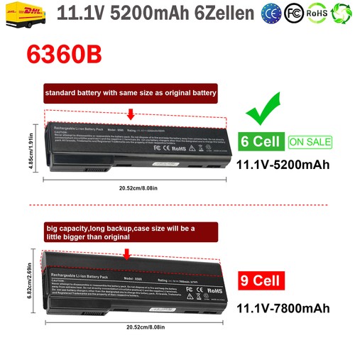Akku für elitebook 8460p - hp,