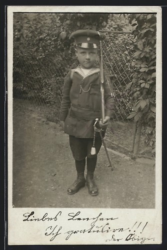 Foto knabe mit - foto-ak,