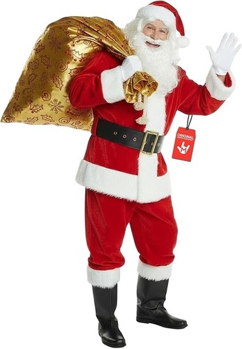 Deluxe weihnachtsmann kostüm - weihnachtsmann,