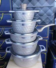 Kochgeschirr Set Suppentöpfe und Pfannen Antihaft Druckguss 5-teilig - CHAMPAGNER GOLD