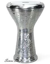 Orientalische Percussion Profi Darbuka, Darabuka, Handhammered mit Zubehör