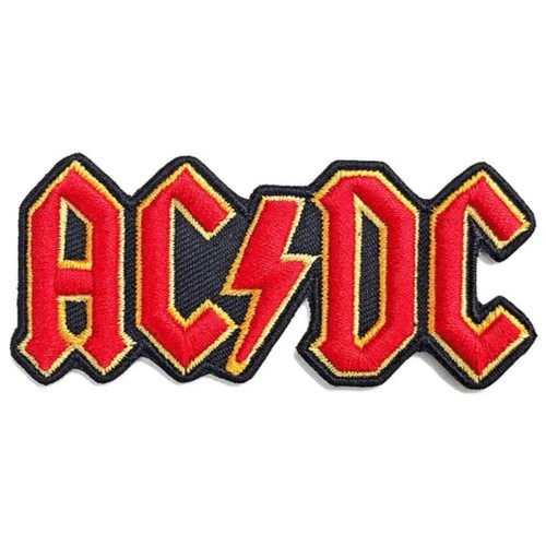 Patch red logo 3d - ac/dc,