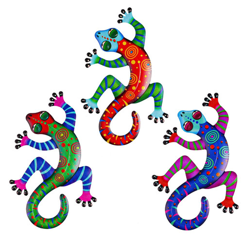 Metall gecko wanddekoration - gecko, 3