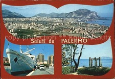 Palermo Sicilia Gesamtansicht Hafen Schiff Sardegna