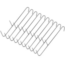 A&N 10 Stück Doppelspitz Räucherhaken Fleischhaken 20cm 5mm Profi Räucherzubehör