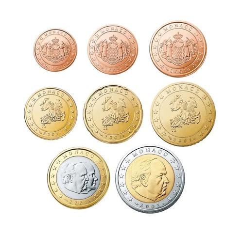 Münzen bis euro monaco - münzen, 1€