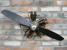 Flugzeug Propeller Zylinder Motor Vintage Stil Wand Ornament Metall 76 cm