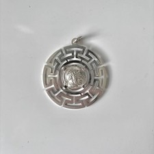 950 Silver Pendant Athena Owl