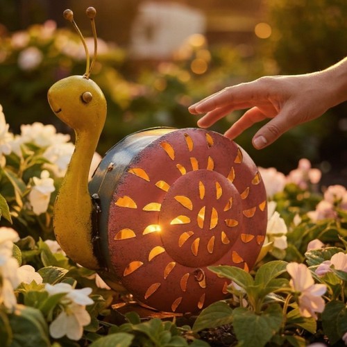 Schnecke windlicht gartenfigur - schnecke,
