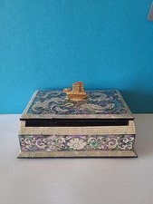 Deckeldose für schmuck holz, lack, Perlmutt einlagen China Drachen, Vogel 