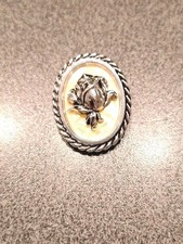 Schalclip Tuchclip Schalspange alt silberfarben