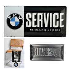 Schild BMW 25 x 50 groß Werkstatt Werbung Händler retro Vintage Reparatur *242