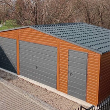Doppelgarage 8x6 m Holzoptik