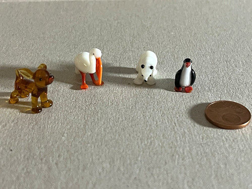 Vintage miniatur glastiere - 4,