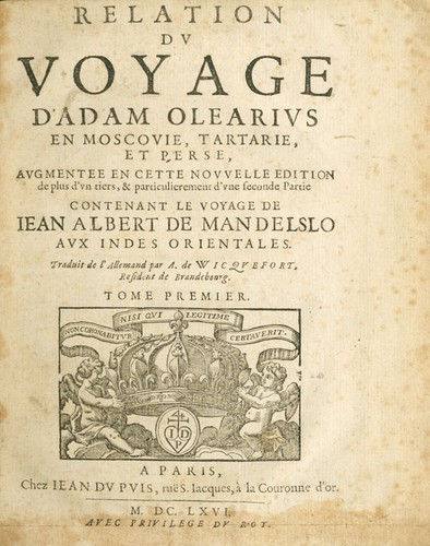 Olearius reisebericht - (adam).,