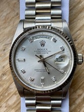 Rolex Day Date 36mm Weißgold 18039, Brilliant Zbl., Serviced-Top