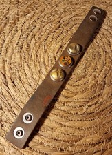 Original Noosa Amsterdam Armband + 3 original Chunks echt Leder Gr.M 24cm braun