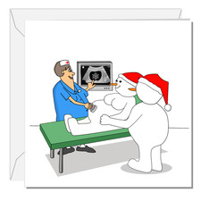 Lustige Weihnachtskarte Baby