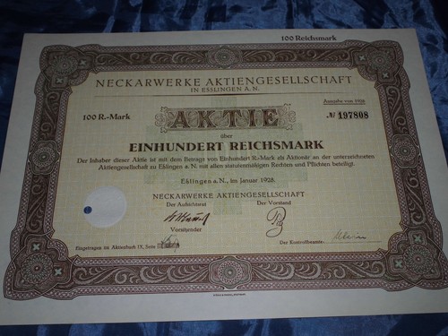 Historisches wertpapier - wertpapier, /