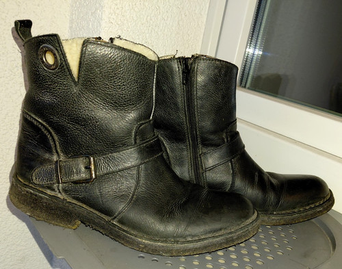 Damen leder winterstiefeletten - leder,
