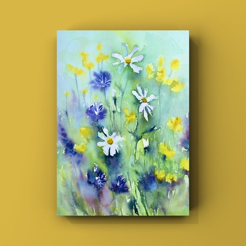 Original aquarell bild - original,