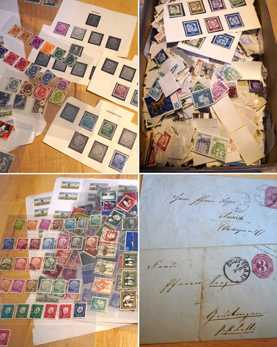 Briefmarken nachlass posthorn - nachlass:,