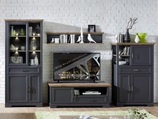 Wohnwand jasmin graphit - wohnwand,