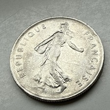 5 Francs Franc Umlaufmünze Münze Coin Nickel - die Säerin / O. ROTY -  1971