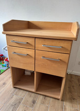Wickelkommode selbstgebaut Buche massiv