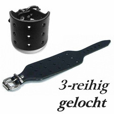 Armband gelocht (15) + Schnalle Lederriemen Lederarmband Leder Riemen Lederband